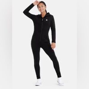 OnePiece Black Hooded Zip Up Jumpsuit Onesie Size S